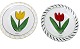2 Tulipa tallerkener, Kosta Boda