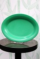 Ursula fajance oval serverings fad fra Royal Copenhagen designet af Ursula 
Munch-Petersen med grøn glasur. 073...