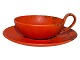 Kähler art pottery
Orange teacup with high handle