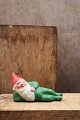 Decorative old painted terracotta Santa Claus with fine patina...