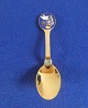 Michelsen Christmas spoon 1985 of Danish gilt sterling silver