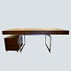Bodil Kjær; Office desk made of Wengé, with legs in chromed steel