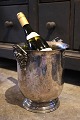 Old French wine / champagne cooler in silver-plated metal 
with bunches of grapes on the side...