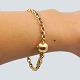 Ole Lynggaard; Small "Eight" Bracelet of 14k gold, with round clasp