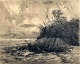 Pegasus – Kunst - Antik - Design presents: Niss, Thorvald (1842 - 1905) Denmark: Storm at Esrum Lake, 1896.