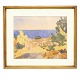 Aabenraa Antikvitetshandel presents: Olaf Rude, 1886-1957, water color. Landscape, Bornholm. Signed and dated ...