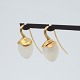 Ole Lynggaard; Pair of Lotus earrings in 18k gold with moonstone
