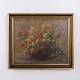 Oil Painting with Tulips in a Woven Basket, circa 1930–1950