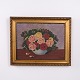 Oil Painting with Roses in a Bowl, Signed, circa 1930–1950