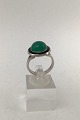 Danam Antik præsenterer: Niels Erik From Sterling Sølv Ring (Grøn Agat)