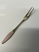 Frigast Sterling Silver/Enamel Cold Cut Fork Gold PlatedLength 9.9 cm.