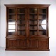 Stort Antikt Biblioteksskab i Egetræ med Glasskydelåger ca. 1890–1910