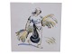 Aluminia FajanceKakkel med kvinder der høster - kunstersigneret