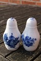 Blue Flower Plain Danish porcelain. Set of pepper and salt castors