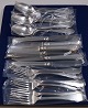 Christiansborg Danish silver flatware, set dinner cutlery of 6 x 3 pieces, in all 18 pieces