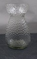 Ovale Hyacintglas, Zwiebelglas, Løgglas i røgfarvet glas 14,5cm