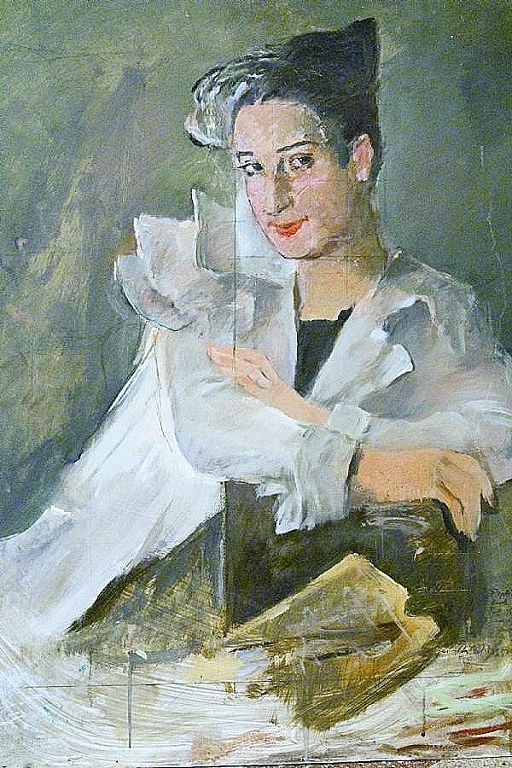 Georg Walter Rössner (1885-1972), portrait of Mrs Yvonne Santiago. Oil on canvas.
