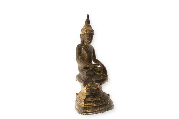 Buddha, bronze partly golden18 century