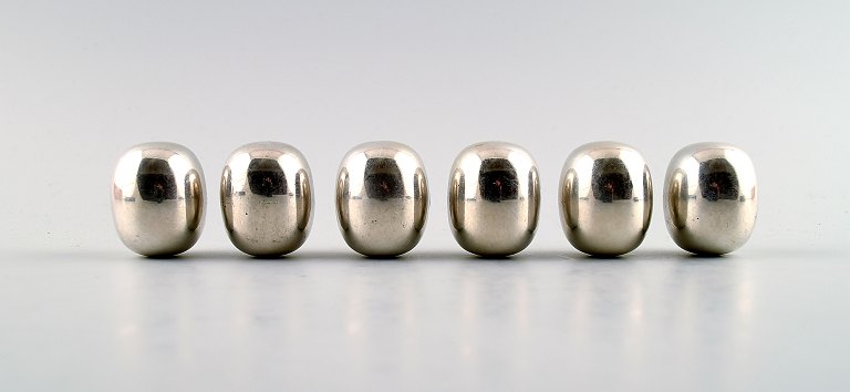 6 stk. Piet Hein super-æg drink-kølere udført i rustfrit stål. 