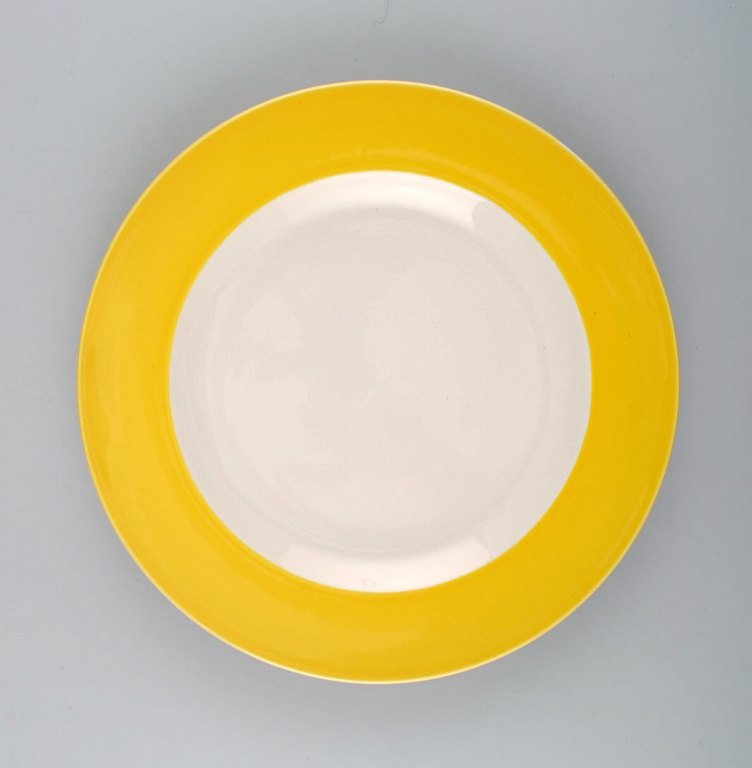 5 dinner plates, Susanne Yellow Confetti Royal Copenhagen / Aluminia.
