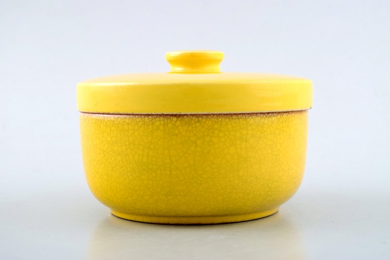 Susanne Yellow Confetti Royal Copenhagen / Aluminia sugar bowl.