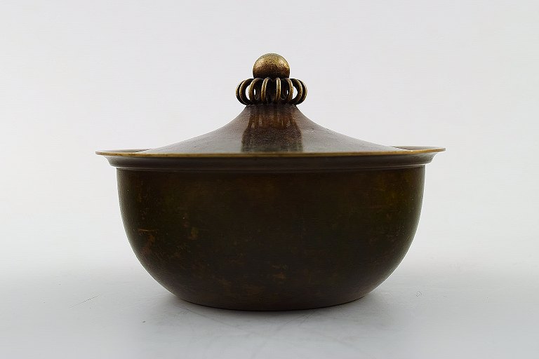 Just Andersen art deco box / jewelry box in light bronze.