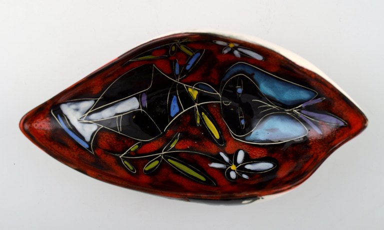 Italiensk design, skål i keramik med motiv af kvinde, 1960´erne.