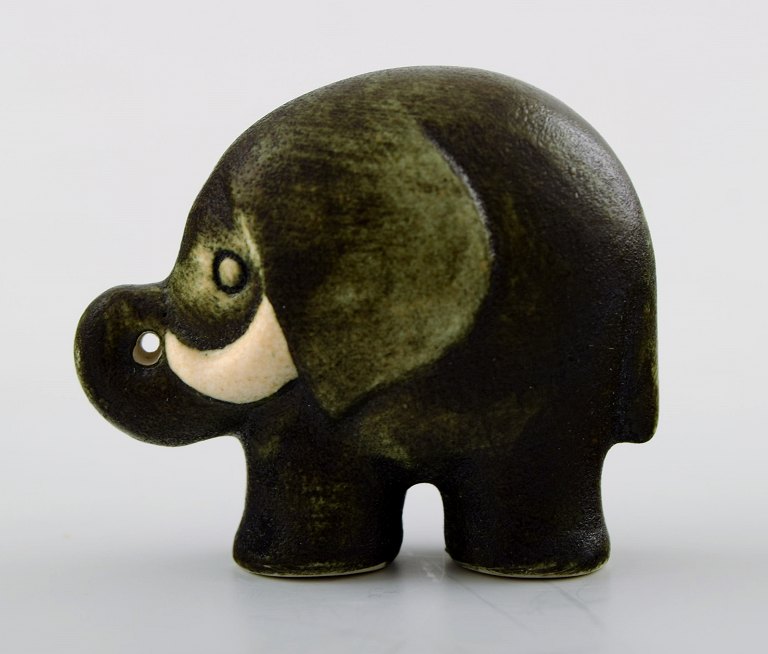 Lisa Larson for Gustavsberg, rare green elephant, unique figure.