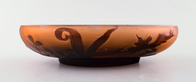Emile Gallé kunstglas skål, ca. 1910´erne.