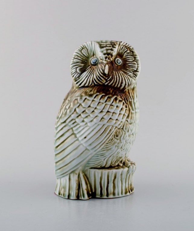 Sven Wejsfelt for Gustavsberg. Owl in stoneware. FLOCK-4.