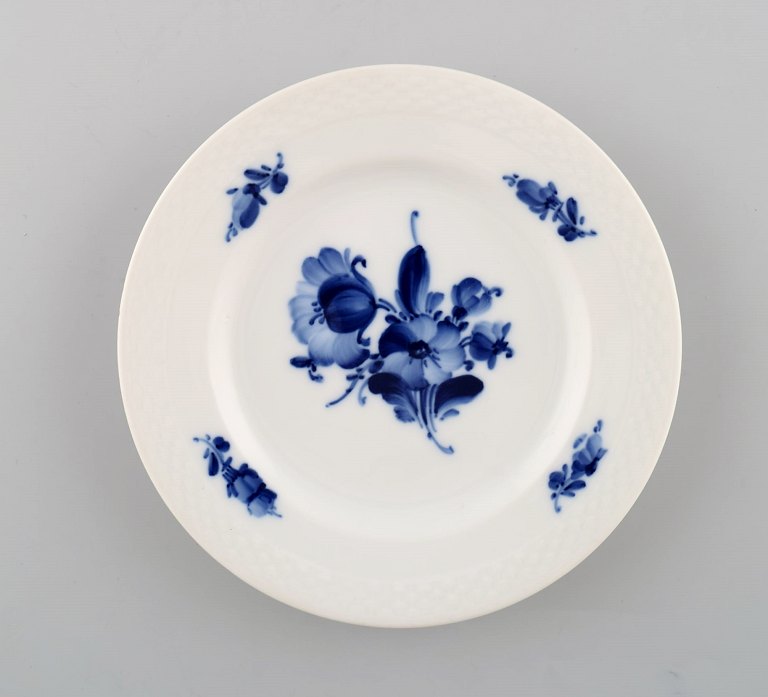 30 pcs. Blue flower braided cake plates from Royal Copenhagen.Number 10/8092.