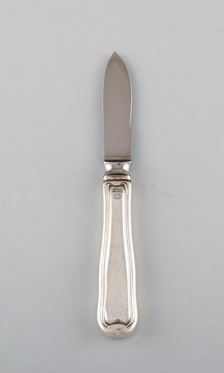 Rare Georg Jensen Old Danish oyster knife in sterling silver and stainless 
steel.