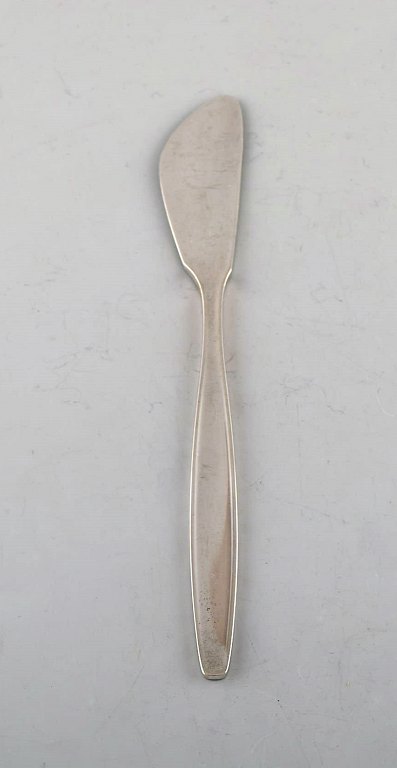 Tias Eckhoff for Georg Jensen. "Cypress" butter knife in sterling silver.