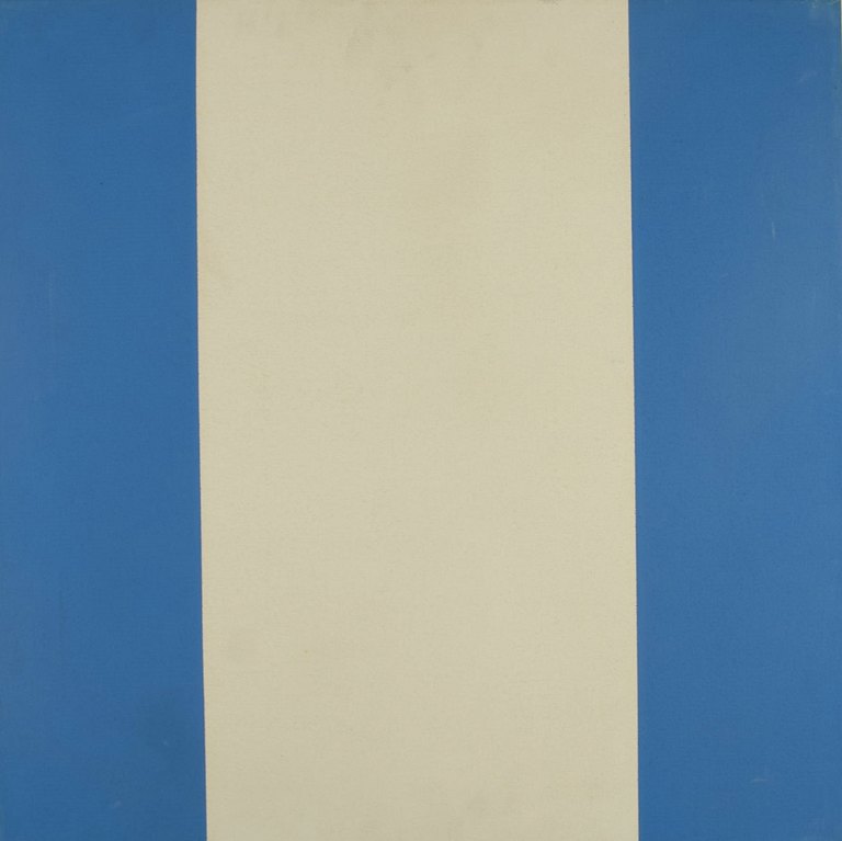 Unknown artist. Oil on canvas. Abstract composition. Dated 1980.
