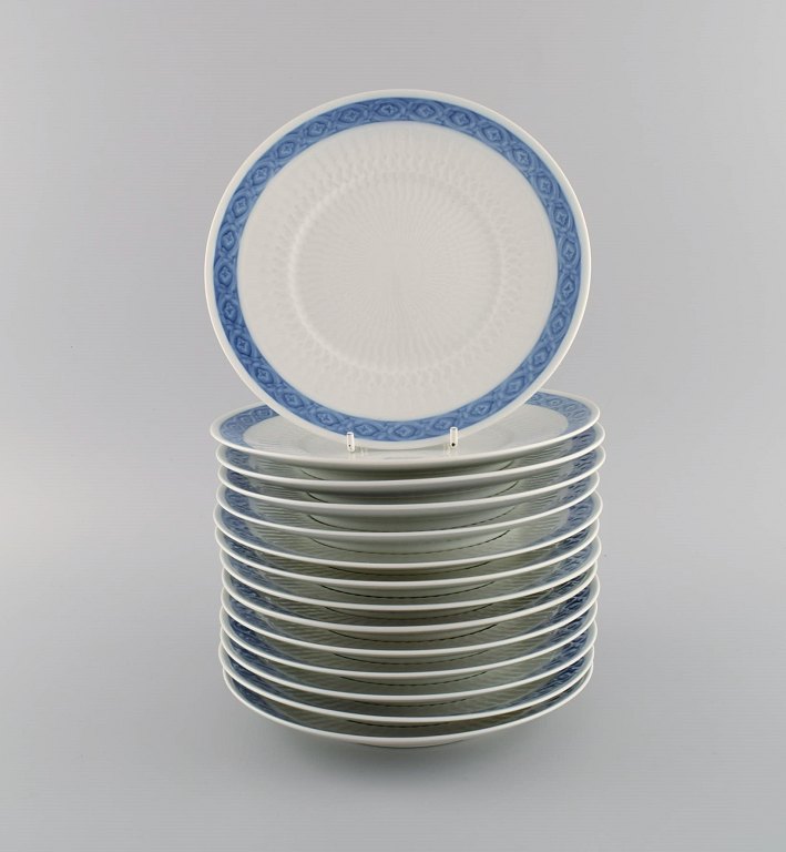 14 Royal Copenhagen Blå Vifte frokosttallerkener. 1960/70