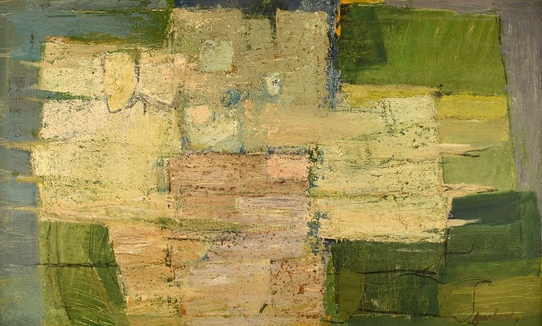 Svend Saabye (1913-2004), Danish artist. Oil on canvas. 1960s.