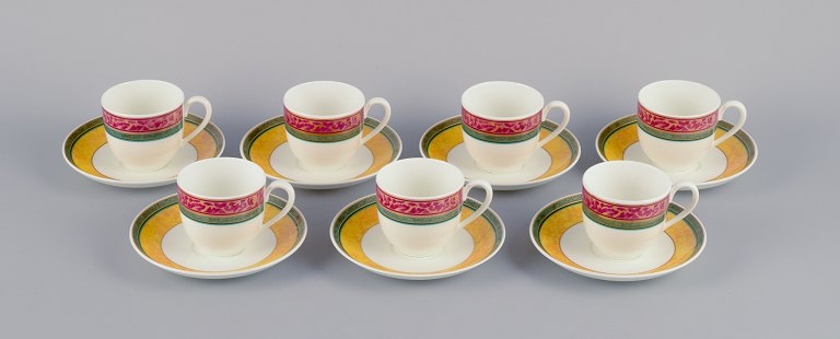 Paloma Picasso for Villeroy & Boch, Tyskland. Et sæt på syv kaffekopper med 
tilhørende underkopper fra serien ”My Way”.
