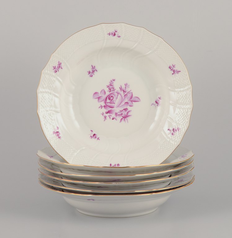 Herend, Hungary.A set of six deep plates.