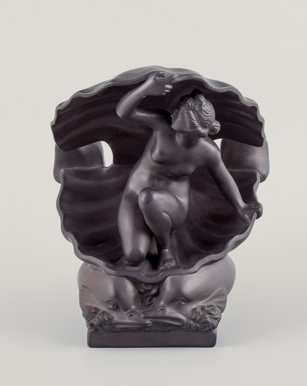 Hjorth, Bornholm.Rare sculpture in black terracotta.