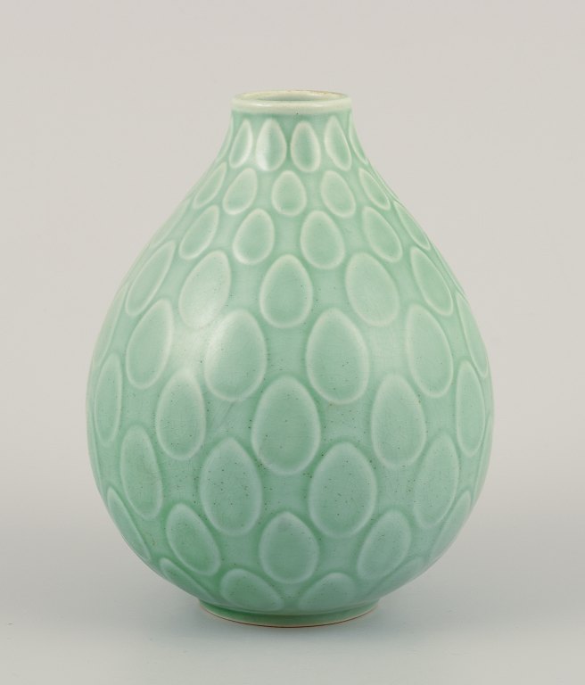 Nils Thorsson for Aluminia. “Marselis” vase in glazed faience.