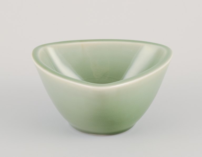 Jais Nielsen for Royal Copenhagen.Triangular ceramic bowl.