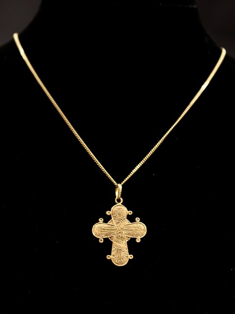 14 karat guld Dagmar kors