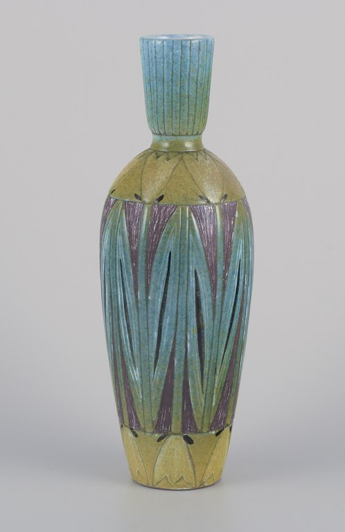 Upsala Ekeby, Sweden.
Ceramic vase with polychrome glaze.