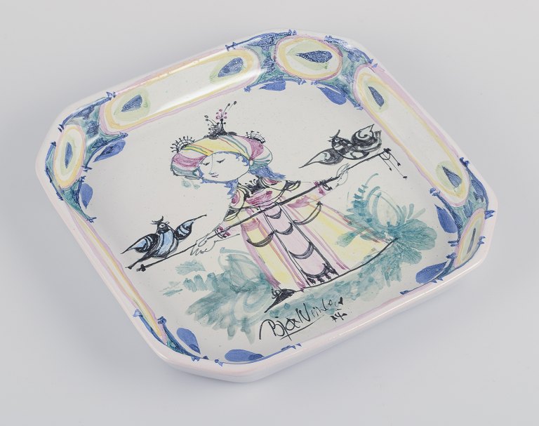 Bjørn Wiinblad for Det Blå Hus.
Unique octagonal ceramic bowl/wall relief.