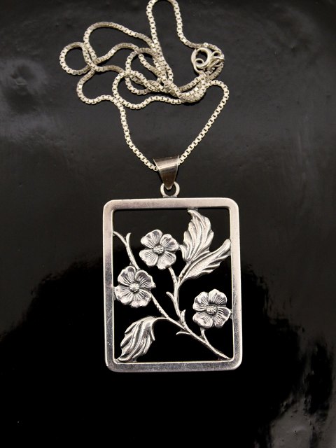 Art deco 830 sølv vedhæng