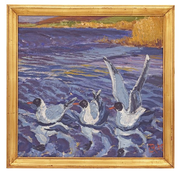 Leif Rydeng, 1913-75, oil on canvas. Signed and dated 1935. Visible size: 
62x62cm. With frame: 72x72cm