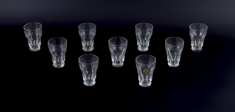 A.B. Nordisk Kristallindustri, Sweden.
A set of nine crystal water glasses.