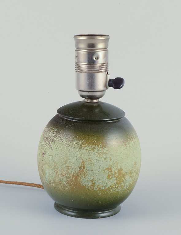 Swedish table lamp in painted wood.Art Deco.