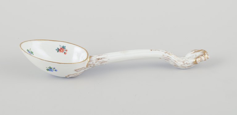 Meissen, Germany. Large antique porcelain spoon.
