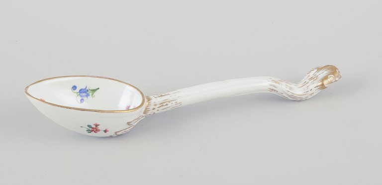 Meissen, Germany. Large antique porcelain spoon.